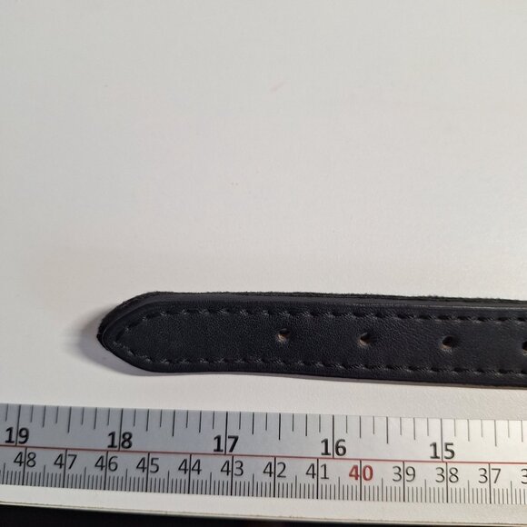 Bret Michaels Black Adjustable Dog Collar With Metal Buckle & Lace-Up Detail - Picture 6 of 8